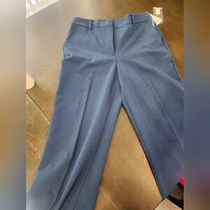 Worthington womens High waisted Trousers Slacks pants bootcut blue